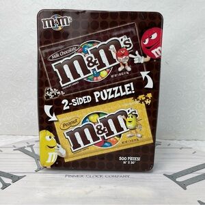M&M's  2 Sided Puzzle 500 Pieces 16 x 30 Collectible Tin SEALED New Open Box